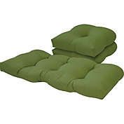 Tempo 3 Pcs U-Shape Cushion Set Outdoor Seating in Green