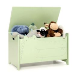 Slickblue Wooden Kids Toy Box with Safety Hinge