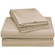 ViscoLogic Series Egyptian Comfort - Silky Smooth Lightweight Bedsheet Set - Brushed Micro - Deep Pocket - Cream (King)
