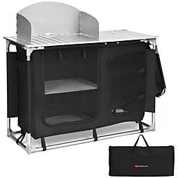 Costway Portable Camp Kitchen and Sink Table
