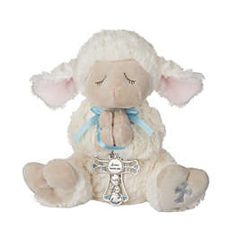 Ganz White Serenity Lamb with Crib Cross Boy Plush Stuffed Animal Toy 13 Inch