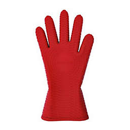 Starfrit - Silicone Oven Mitt, Textured Surface for Non-Slip Grip, Red