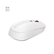 MIIIW M20 Silent Wireless Mouse - 2.4G Wireless Computer Mice with Nano Receiver, 3 Adjustable DPI Levels（800/1200/1600）, Ergonomic Design, Silent Click for MacOS/Windows Computers, Laptops, White