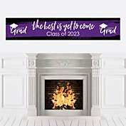 Big Dot of Happiness Purple Grad - Best is Yet to Come - Purple 2023 Graduation Party Decorations Party Banner