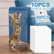 Tsuinz 10Pack Furniture Couch Clear Protectors from Dog & Cat Claw Scratch