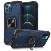 Insten Compatible with iPhone 12 Pro Case & iPhone 12 Case 6.1 inch (2020) Full Body Rugged Dual-Layer Heavy Duty Case with 360 Ring Kickstand, Anti-Scratch Anti-shock Drop Protection, Blue