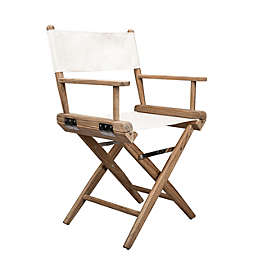 Prime Teak UnoiledDirector's Chair with Natural Seat Covers