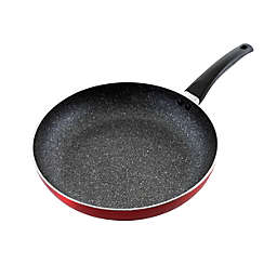 Oster Merrion 12 Inch Aluminum Frying Pan in Red with Bakelite Handle