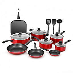 Adawe-Store Home Delicacies Hard Anodized Nonstick Cookware Pots and Pans 17 Pieces Set