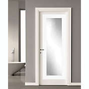 BrandtWorks Home Indoor Decorative Matte White Over the Door Full Length Mirror - 21.5x71