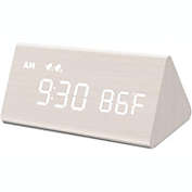 Infinity Merch Alarm Clock Voice Control Temperature in White