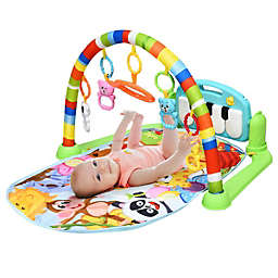 Gymax Baby Kick & Play Piano Gym Activity Play Mat for Sit Lay Down Infant Tummy Time