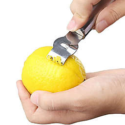 Kitcheniva Lemon Orange Zester Citrus Grater Stainless Steel Lime Zest Garnish Curls Swirls