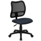 Emma + Oliver Mid-Back Navy Blue Mesh Swivel Task Office Chair