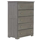American Furniture Classics American Furniture Classics Model 83255KD Solid Pine Five Drawer Chest in Charcoal Gray