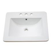 American Imaginations Drop In White Ceramic Top in Enamel Glaze Finish