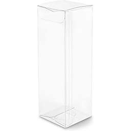 Juvale Clear Candy Gift Box, Transparent Boxes for Party Favors (2 x 2 x 6 In, 50 Pack)