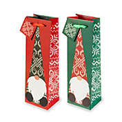 Assorted Holiday Gnomes Single Bottle Wine Bag Set of 2 Bags by Cakewalk