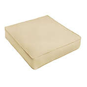 Outdoor Living and Style 22.5" Natural Beige Solid Sunbrella Indoor and Outdoor Single Deep Seating Cushion