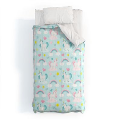 Deny Designs Avenie Unicorn Fairy Tale Blue Comforter