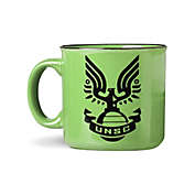 Halo UNSC Ceramic Camper Mug   Large Travel Coffee Mugs And Cups, Novelty Drinkware For Home Kitchen   Video Game Gifts And Collectibles   Holds 20 Ounces