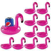 12 Drink holders drink floaties, Pool drink holder floats, flamingo inflatable floating