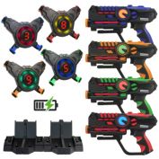 ArmoGear Rechargeable Laser Tag   Laser Tag Guns & Vests Set of 4 with Digital LED Score