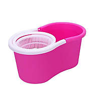 Infinity Merch 360° Spin Mop with Bucket & Dual Mop Heads in Pink