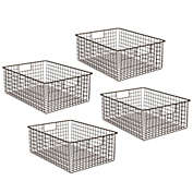 mDesign Metal Wire Storage Basket Bin for Closets