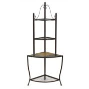 4D Concepts Corner Baker's Rack w/ slate top