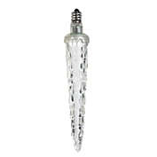 HUB 5" Clear and White Dripping LED Icicle Christmas Light Bulb