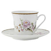 Timeless Rose Porcelain Tea Cup and Saucer - Set of 6 by English Tea Store