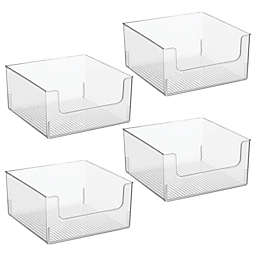mDesign Open Front Plastic Storage Bin for Cube Furniture, 12