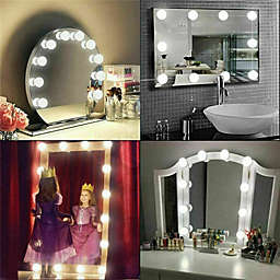 Glam Hobby Make Up Mirror Lights 10 LED Kit Bulbs Vanity Light