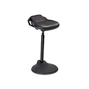 SONGMICS Standing Desk Chair, Swivel Ergonomic Standing Stool, Adjustable Height 23.6-33.3 Inches, Sitting Balance Chair Office, PU, Black
