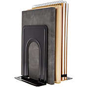 Juvale Heavy Duty Bookends for Shelves, Nonskid (Black, 5 x 6.75 x 5.75 In, 6 Pairs)