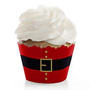Big Dot of Happiness Jolly Santa Claus - Christmas Party Decorations - Party Cupcake Wrappers - Set of 12