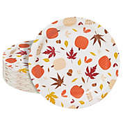 Juvale 80 Pack Fall Theme Paper Plates for Thanksgiving, Fall Party Supplies (9 Inches)