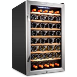 Ivation 51 Bottle Compressor Wine Cooler Refrigerator w/Lock 41f-64f Stainless Steel