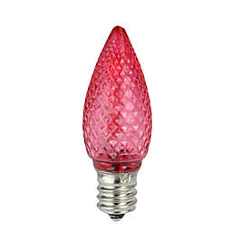 Sienna Pack of 4 Faceted Transparent Red LED C7 Christmas Replacement Bulbs