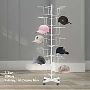 Kitcheniva 7-Tier Rotating Hat Display Rack Free Standing, White