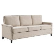 Modway Furniture Ashton Upholstered Fabric Sofa, Beige