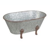 Cheungs Traditional Galvanized Metal Tub Decor - Small