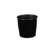 Cheungs Decorative Round, 9" black planter with a tapered body