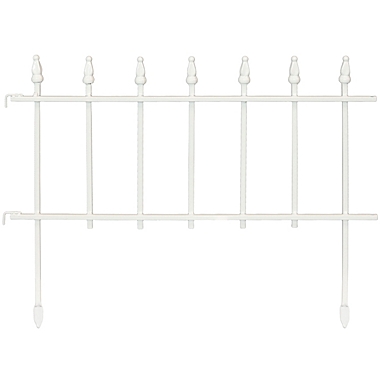 Sunnydaze Border Patio Walkway Fence Panels - Roman Style - White - Set of 5. View a larger version of this product image.
