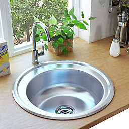 Home Life Boutique Kitchen Sink with Strainer and Trap Stainless Steel