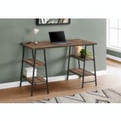 Monarch Specialties Inc COMPUTER DESK - 48"L / BROWN RECLAIMED WOOD / BLACK METAL