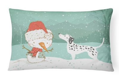 Santa Sleeping with German Shepherd Dogs Christmas Pillow 14x14 