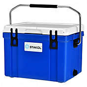 Costway 26 Quart Portable Cooler with Food Grade Material-Blue