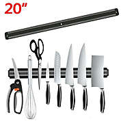 Infinity Merch 20" Magnetic Knife Holder Strong Wall in Black